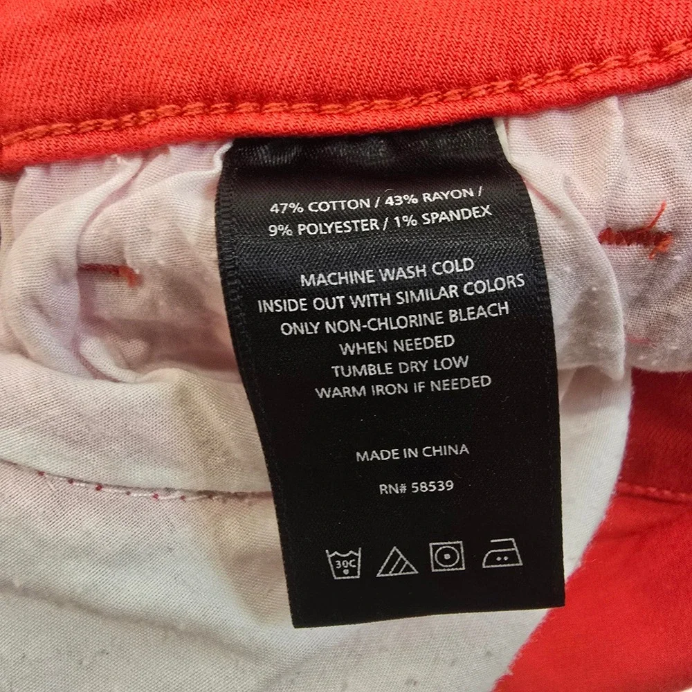 KUT from the Kloth Crop Skinny Red Jeans Pants Women‎ Size 8 Stretch 5 pocket